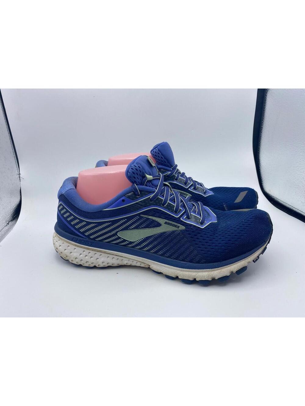 Brooks Ghost 12 Running Shoes Womens 10 Blue Sneakers B Width Athletic Casual